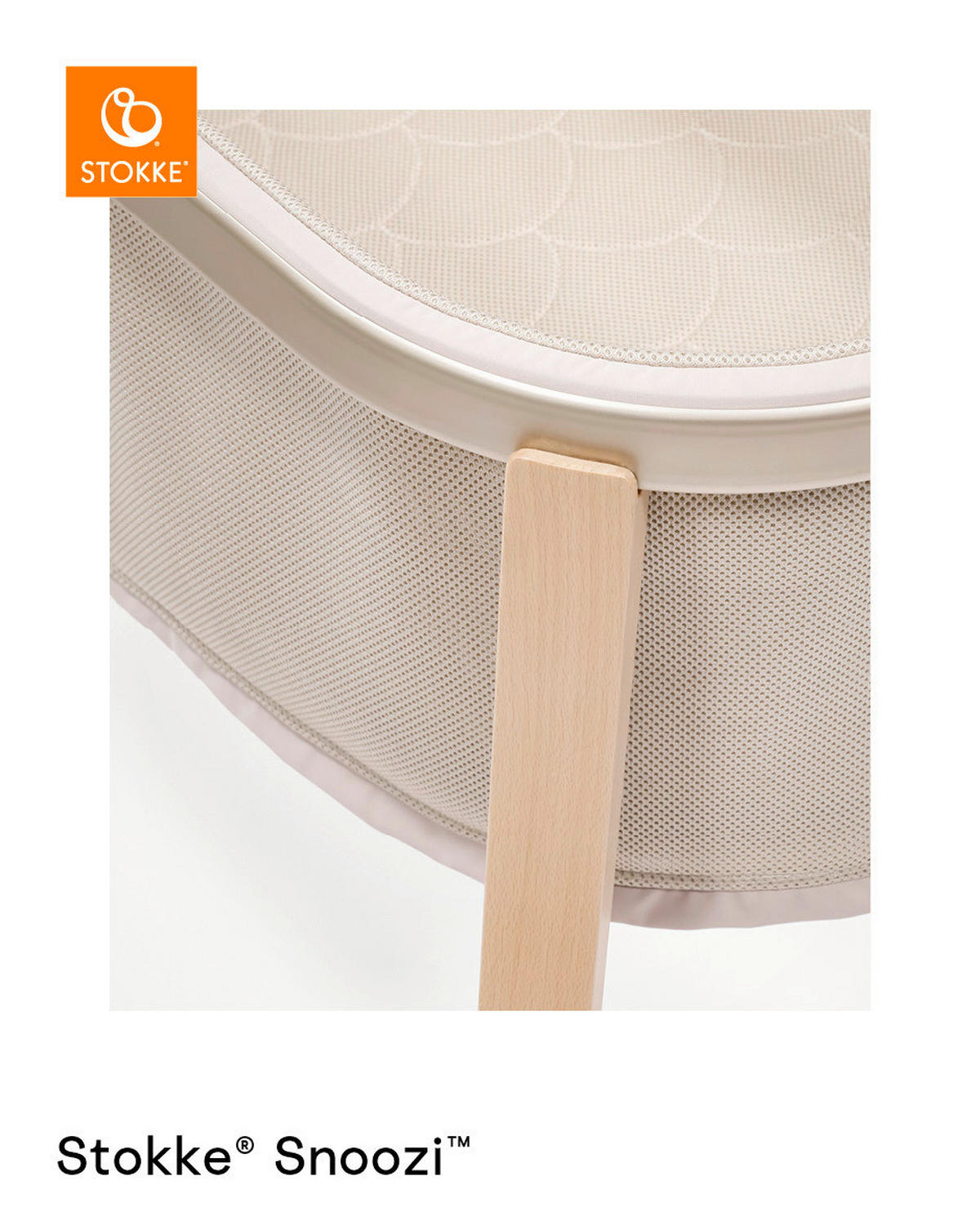 BEISTELLBETT Snoozi   - Beige/Naturfarben, Basics, Holz/Textil (59,7/76/87,1cm) - Stokke