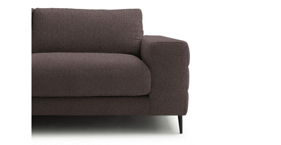 ECKSOFA  in Flachgewebe Hellbraun  177/253 cm  - Hellbraun/Schwarz, Design, Textil/Metall (177/253cm) - Dieter Knoll