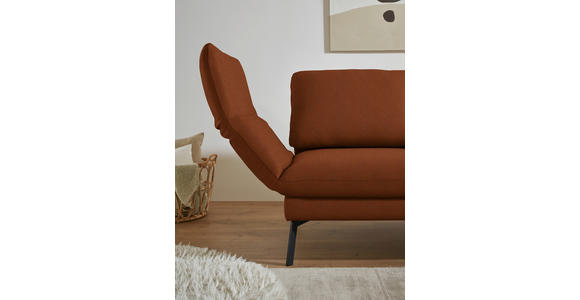 ECKSOFA  in Flachgewebe Kupferfarben  255-365/175-224 cm  - Schwarz/Kupferfarben, Design, Textil/Metall (255-365/175-224cm) - Dieter Knoll