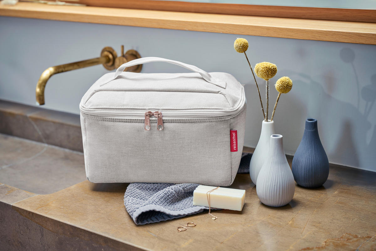 KOSMETIKTASCHE  - Roségold/Grau, Basics, Kunststoff (27/18/17cm) - Reisenthel