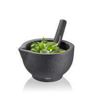 MÖRSERSET 7,7/4,7 cm   - Anthrazit/Weiß, KONVENTIONELL, Keramik (7,7/4,7cm) - Gefu