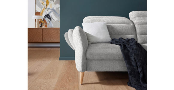 2-SITZER-SOFA in Webstoff Ecru - Ecru/Eiche Bianco, Design, Holz/Textil (234-262/85-106/98-112cm) - Dieter Knoll