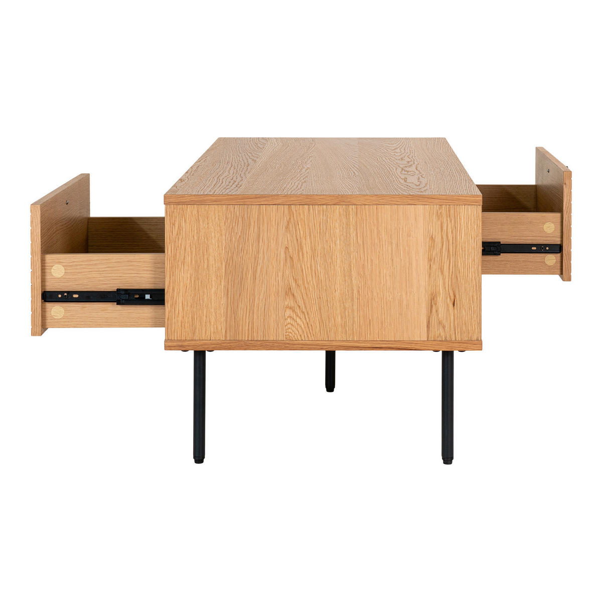 COUCHTISCH Eiche 100/50/45 cm Eichefarben  - Eichefarben/Schwarz, Design, Holz/Holzwerkstoff (100/50/45cm) - MID.YOU