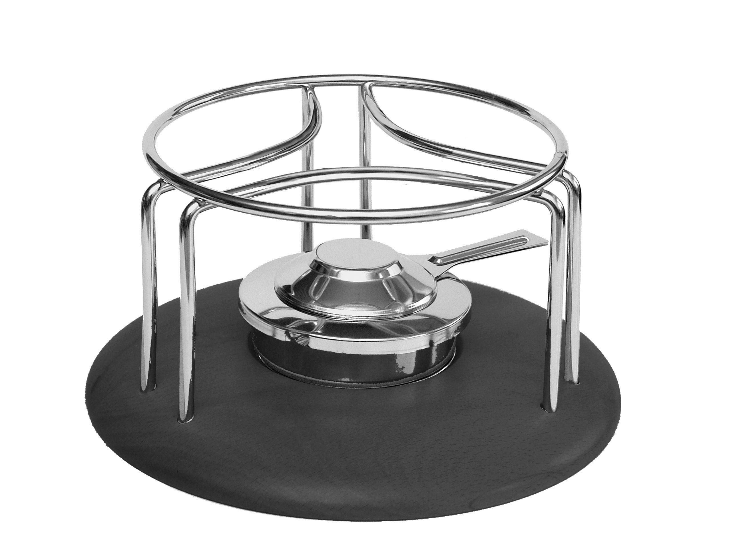 RECHAUD Heidi Cheese Line: Edel Black  - Edelstahlfarben/Schwarz, Basics, Holz/Metall (23cm) - Heidi Cheese Line