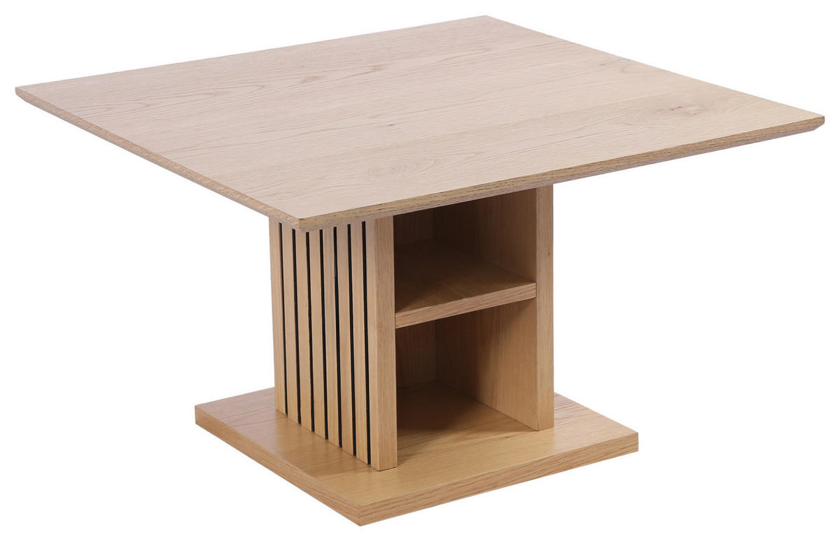 COUCHTISCH Eiche furniert 70/70/44 cm quadratisch Eichefarben  - Eichefarben, Natur, Holz/Holzwerkstoff (70/70/44cm) - Stylife