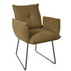 ARMLEHNSTUHL  in Stahl Struktur  - Schwarz/Orange, Design, Textil/Metall (65/90/70cm) - Dieter Knoll