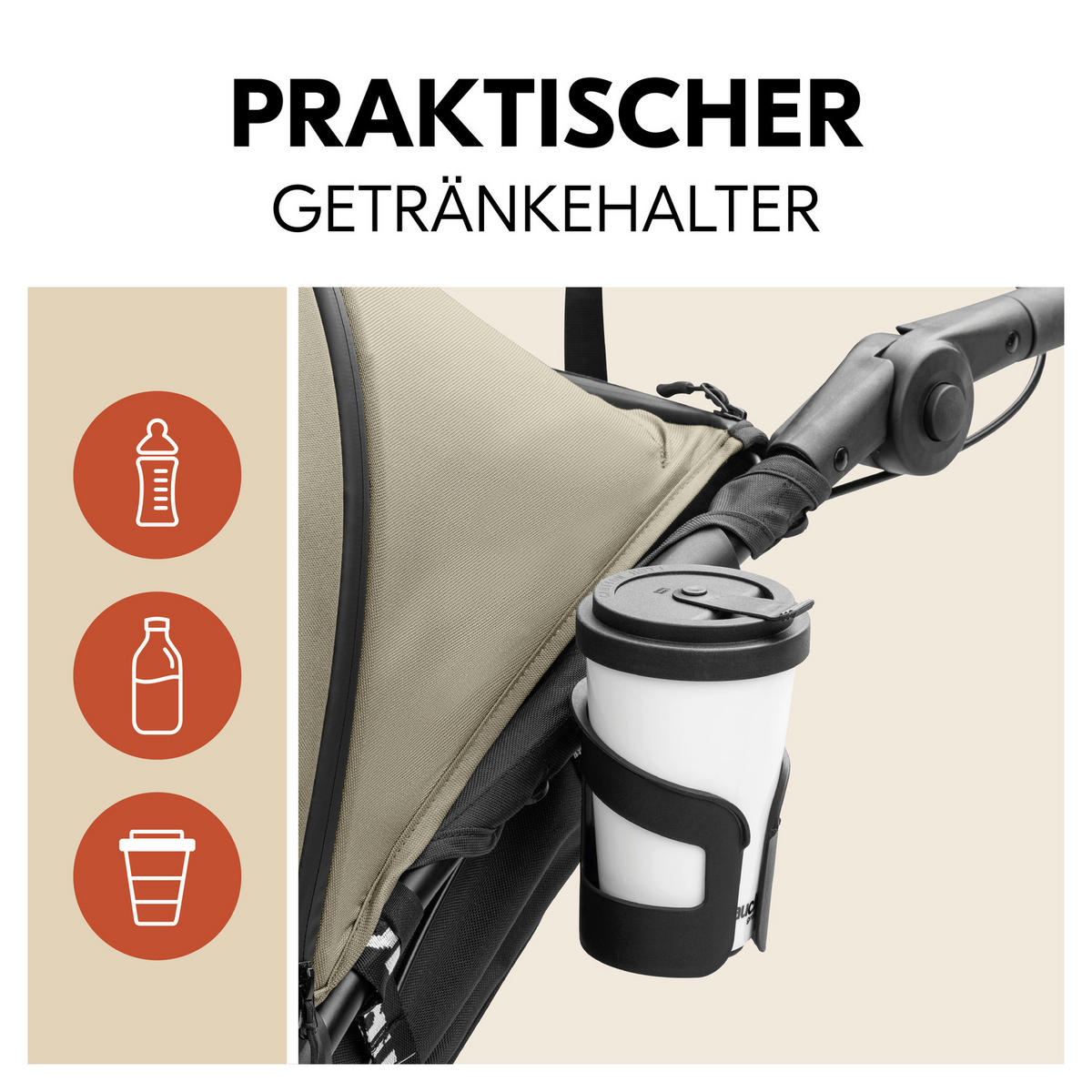 JOGGER Runner 3  - Schwarz/Olivgrün, Basics, Kunststoff/Textil (62/107/116null) - Hauck