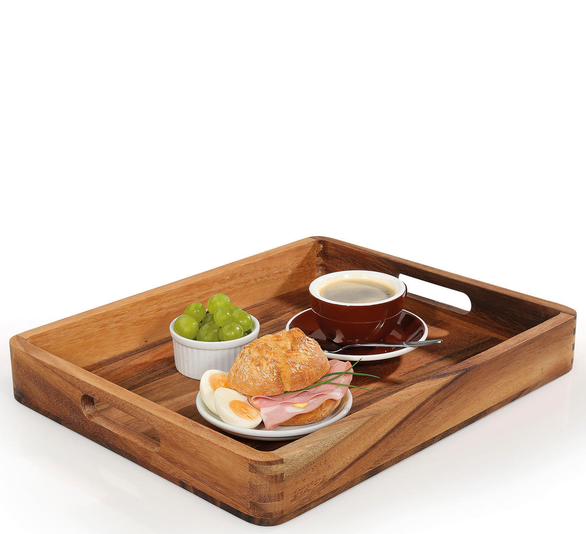 SERVIERTABLETT Holz Akazie  - Akaziefarben, Basics, Holz (44/36/6cm) - Zassenhaus