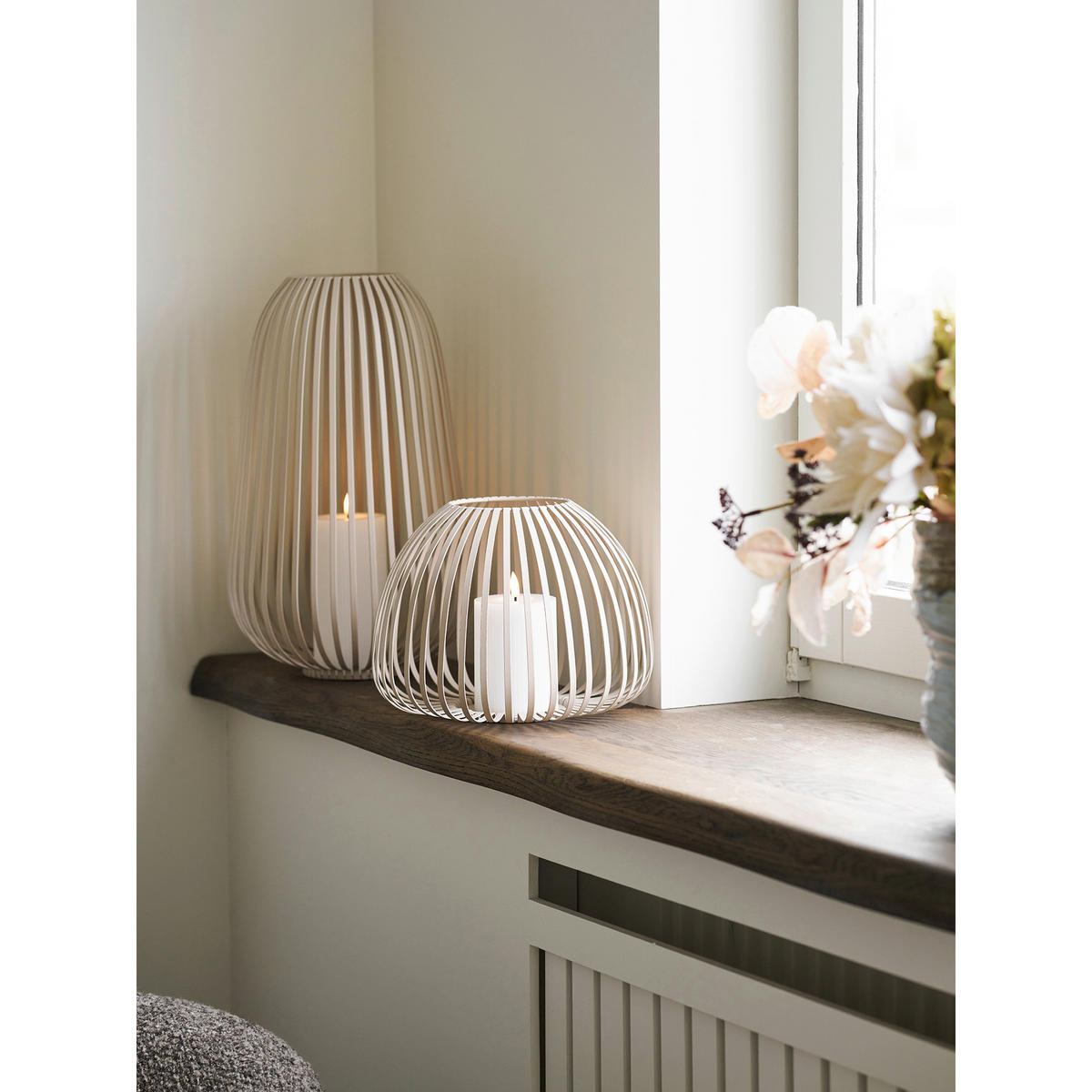 LATERNE - Beige, Basics, Metall (25/20cm)