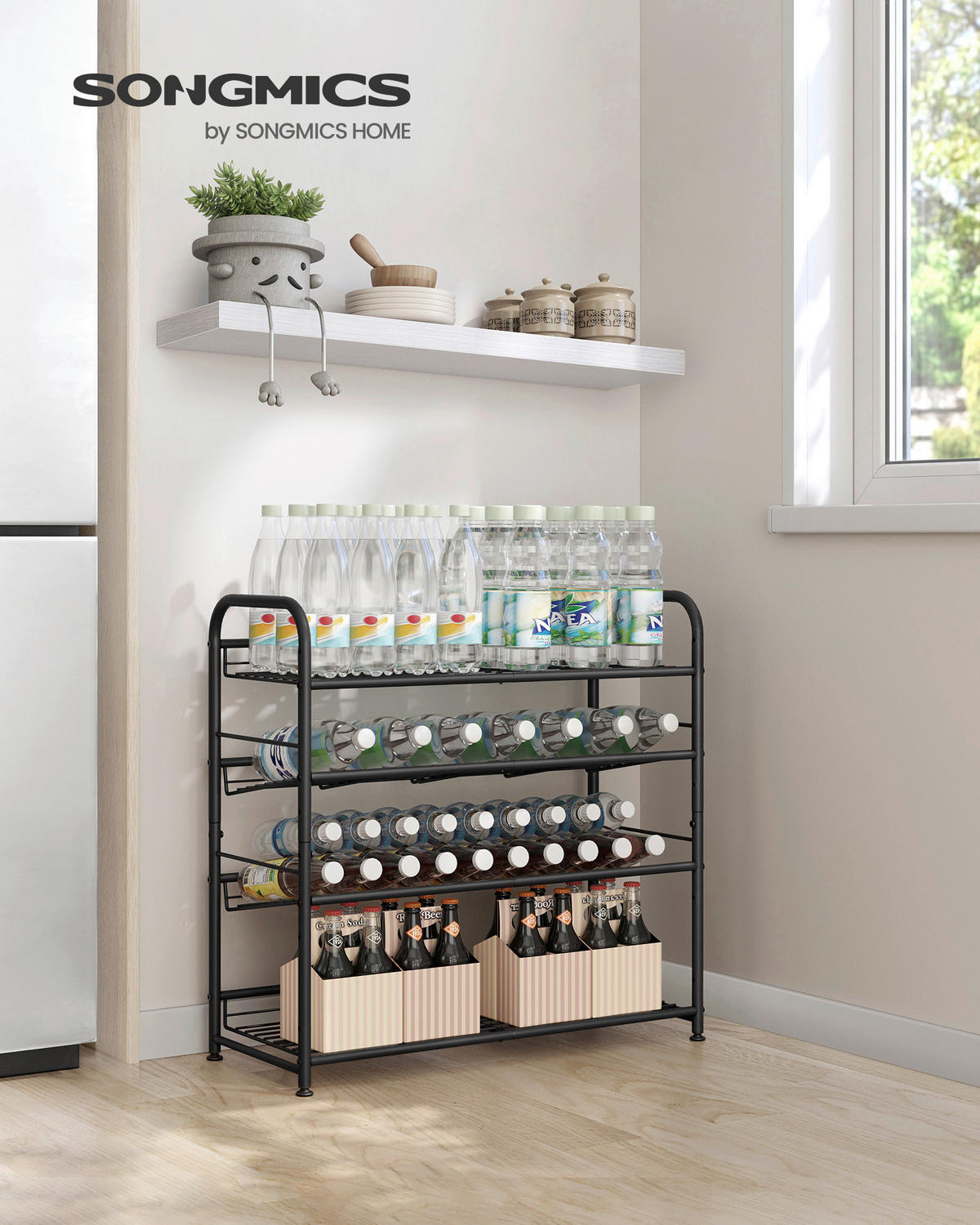 SCHUHREGAL Schwarz  - Schwarz, Trend, Kunststoff/Metall (68,5/65/27,5cm) - Boxxx