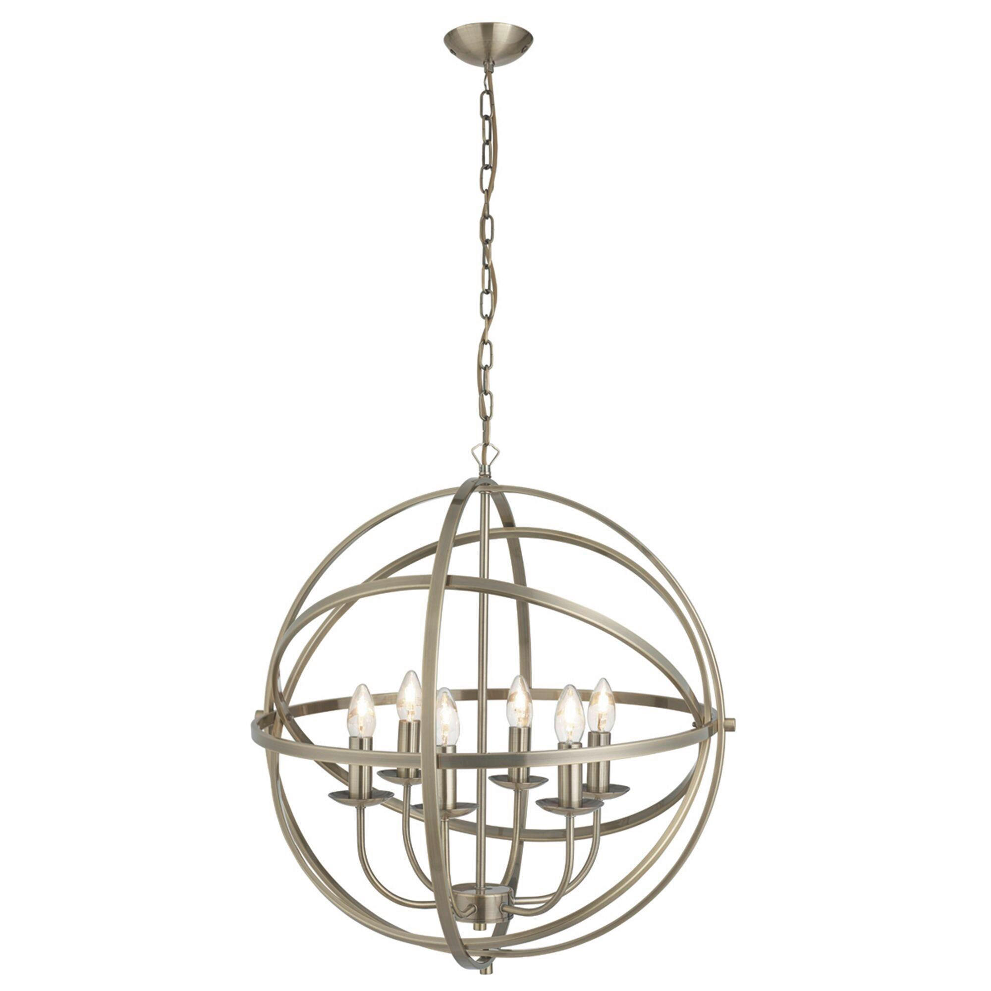Searchlight Hängeleuchte Orbit Messing 60x210x60 cm