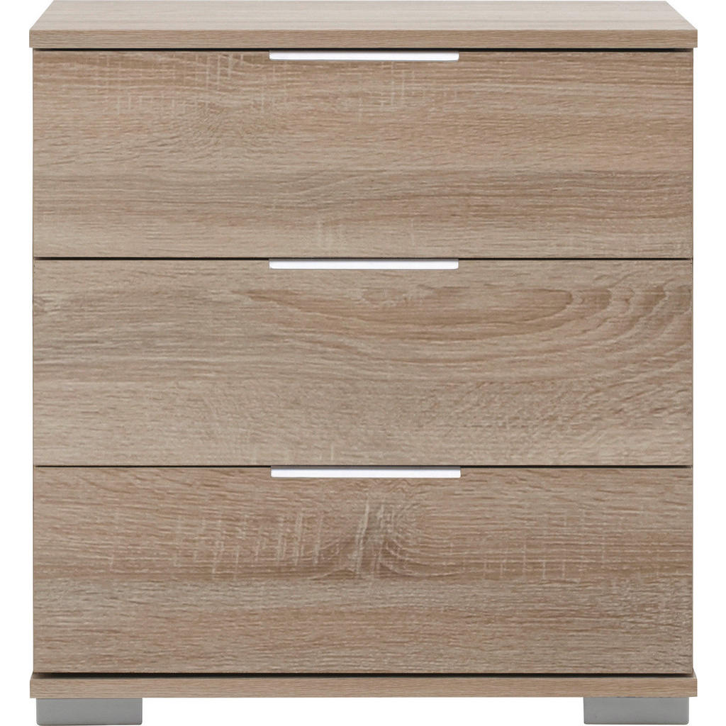 Thumbnail - Livetastic Nachtschrank Wimex Easy Plus, Eiche, Metall, 3 Schubladen, 52x58x38 cm, BQ - Bündnis für Qualität, Made in Ge...