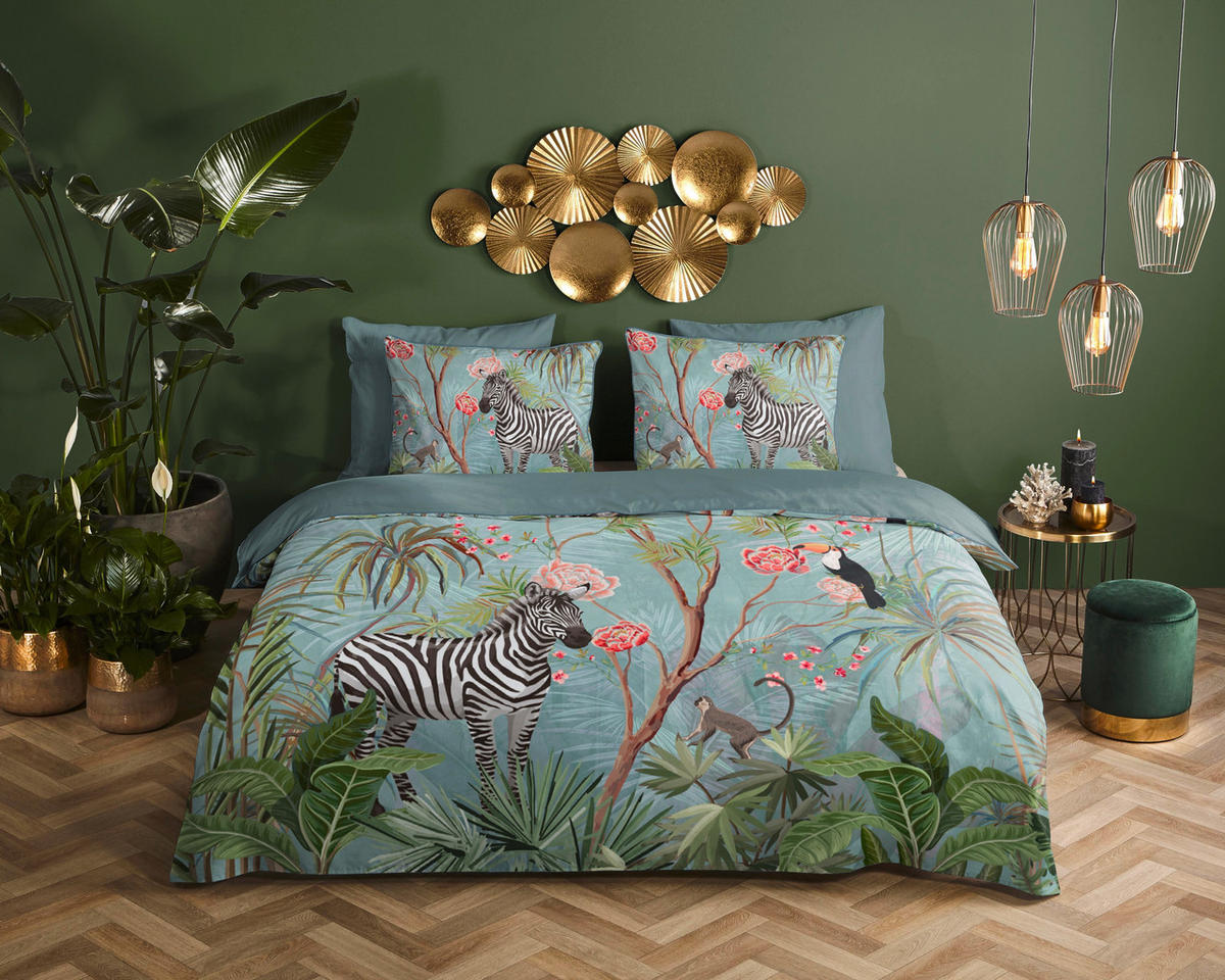 WENDEBETTWÄSCHE Linon, Satin 140/200 cm  - Blau, Basics, Textil (140/200cm)