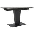 ESSTISCH Anthrazit, Schwarz rechteckig  ausziehbar  - Anthrazit/Schwarz, Design, Keramik/Metall (120-179/80/76cm) - Novel