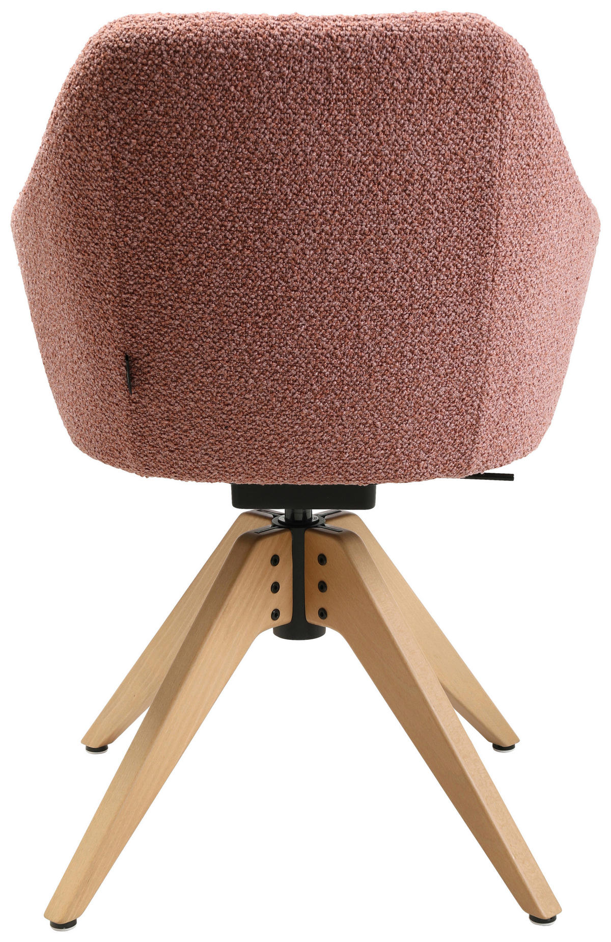 ARMLEHNSTUHL  in Flachgewebe  - Eichefarben/Rosa, Design, Holz/Textil (58/82,5-85,2/60cm) - Johann Jakob