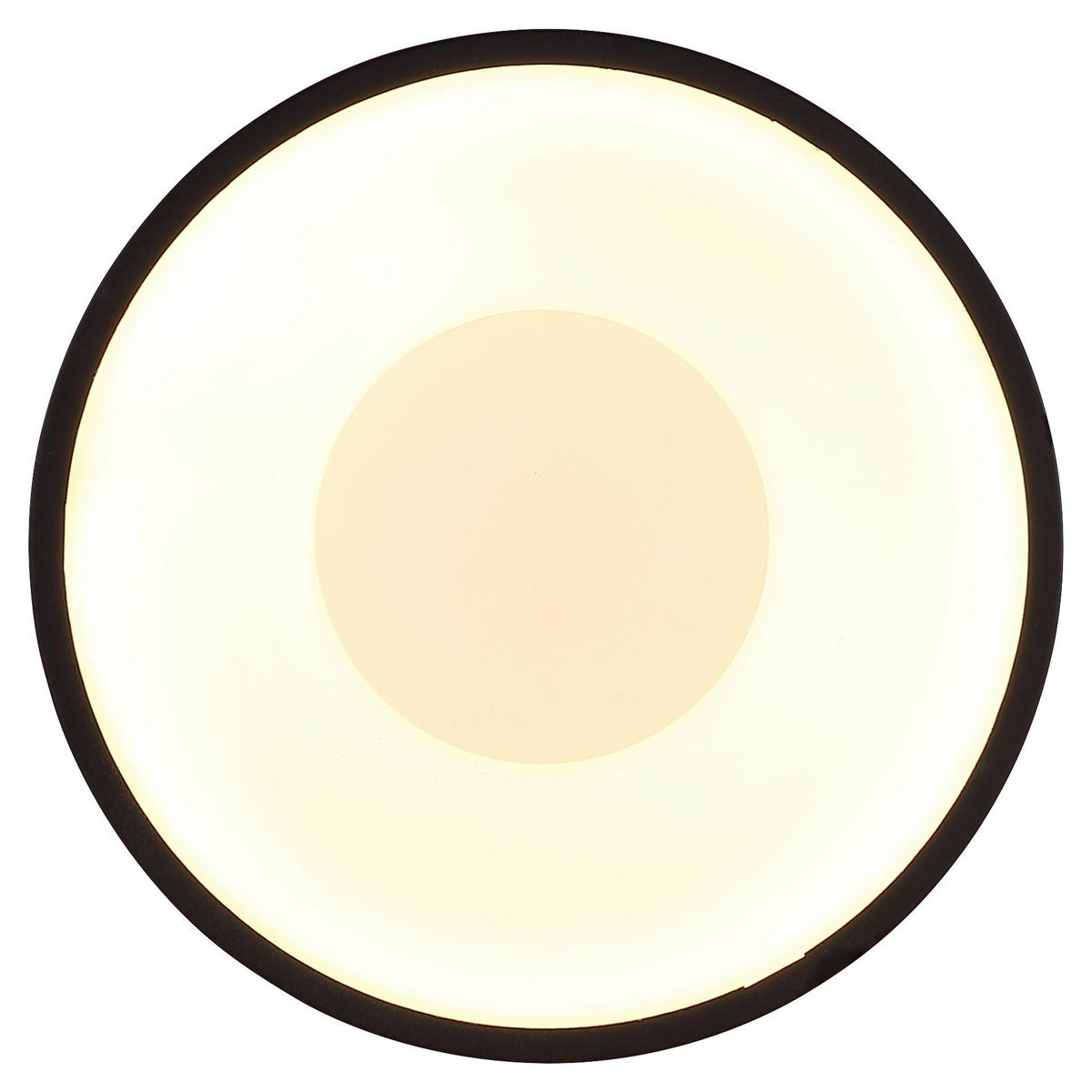 LED-DECKENLEUCHTE Raymond 15/7,5 cm   - Opal/Schwarz, Design, Kunststoff/Metall (15/7,5cm) - Globo