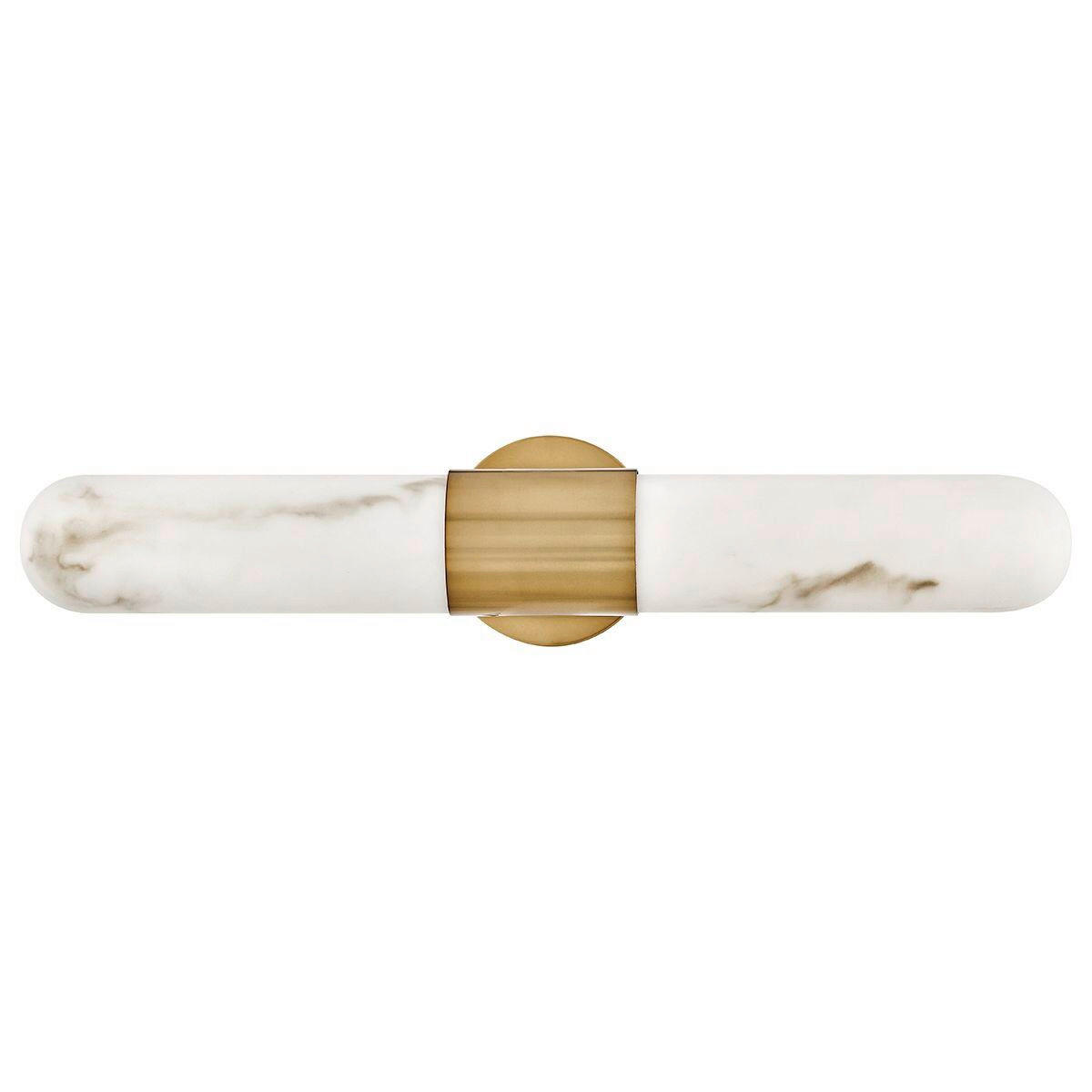 BADEZIMMER-WANDLEUCHTE Hinkley 12,7/61/12,6 cm  - Messingfarben, KONVENTIONELL, Glas/Metall (12,7/61/12,6cm) - Elstead Lighting