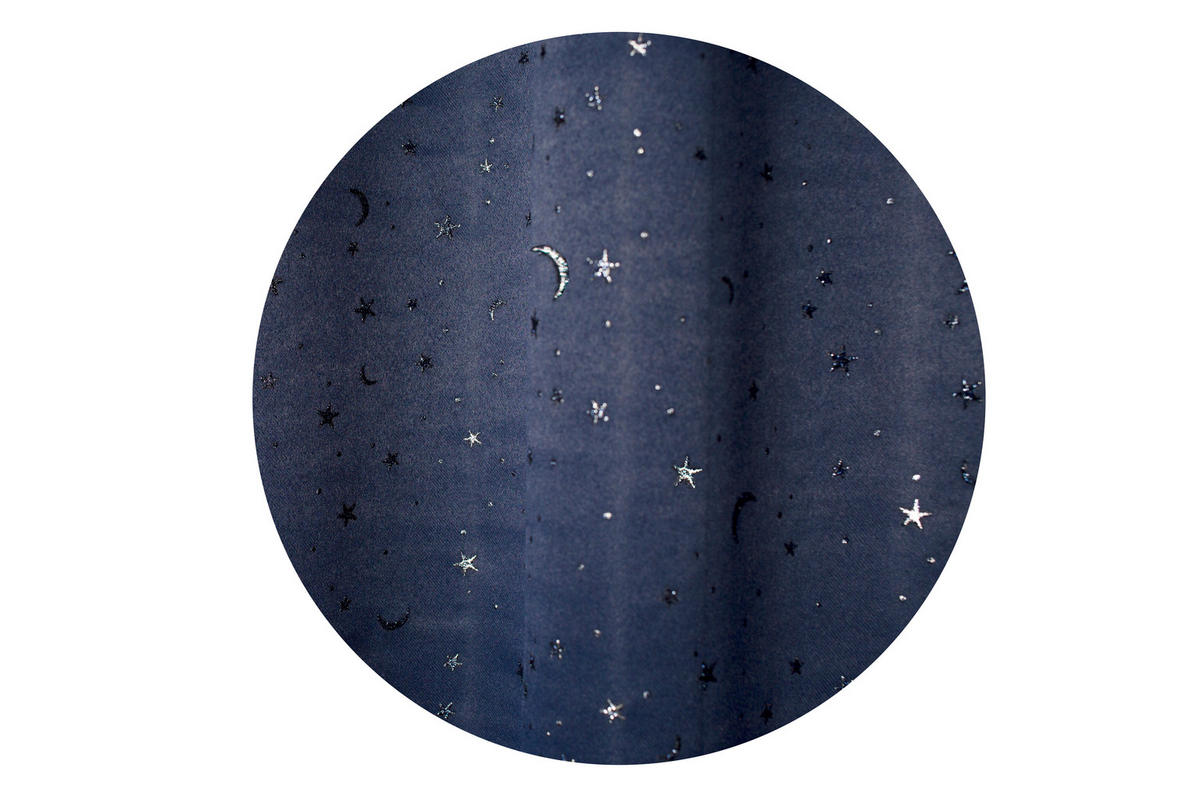 FERTIGVORHANG blickdicht  - Dunkelblau, Basics, Textil (135/175cm)