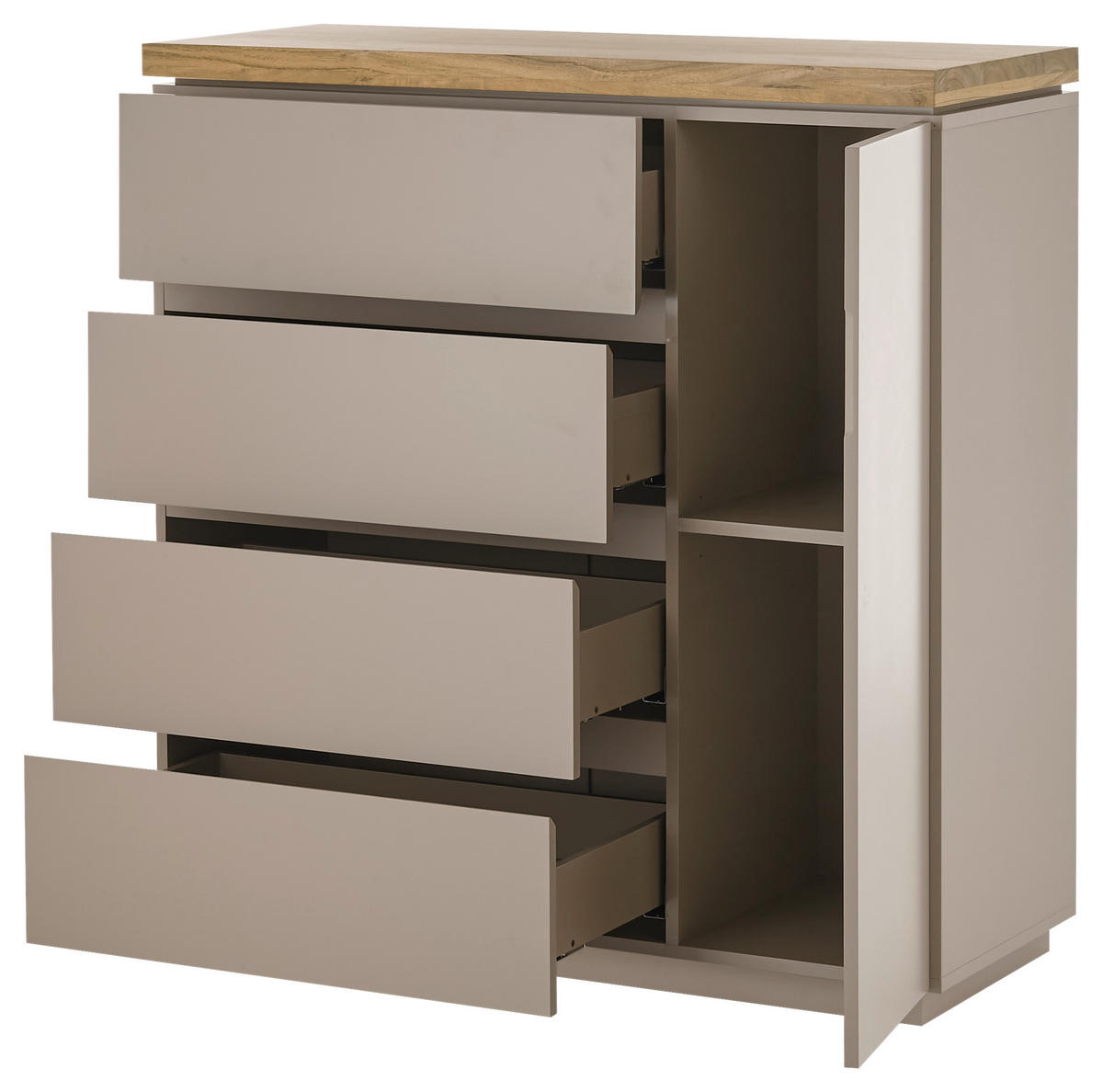 KOMMODE Palamos  in 100/104/40 cm  - Naturfarben/Grau, Basics, Holz/Holzwerkstoff (100/104/40cm)
