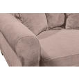 ECKSOFA Rosa Cord  - Schwarz/Rosa, KONVENTIONELL, Kunststoff/Textil (255/185cm) - Hom`in