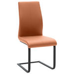 SCHWINGSTUHL Lederlook Orange, Schwarz  - Schwarz/Orange, Design, Textil/Metall (44/100/53cm) - Dieter Knoll