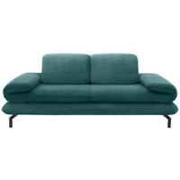 2-SITZER-SOFA in Webstoff Petrol  - Petrol/Schwarz, Design, Textil/Metall (204/83/98cm) - LOOKS by W.Joop