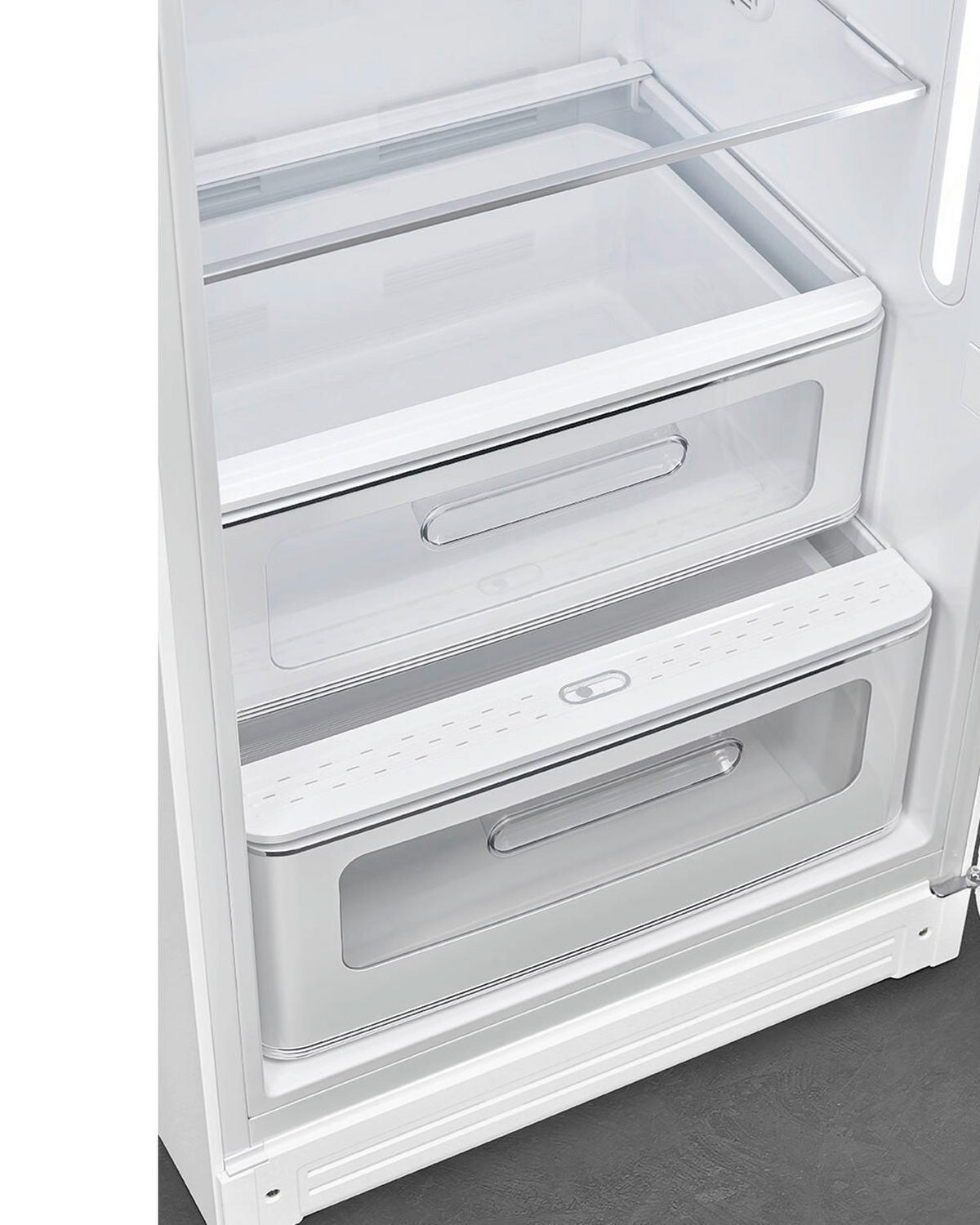 KÜHL-GEFRIER-KOMBINATION FAB28LWH6  - Weiss Hochglanz, Trend, Metall (60.1/153/76.8cm) - SMEG