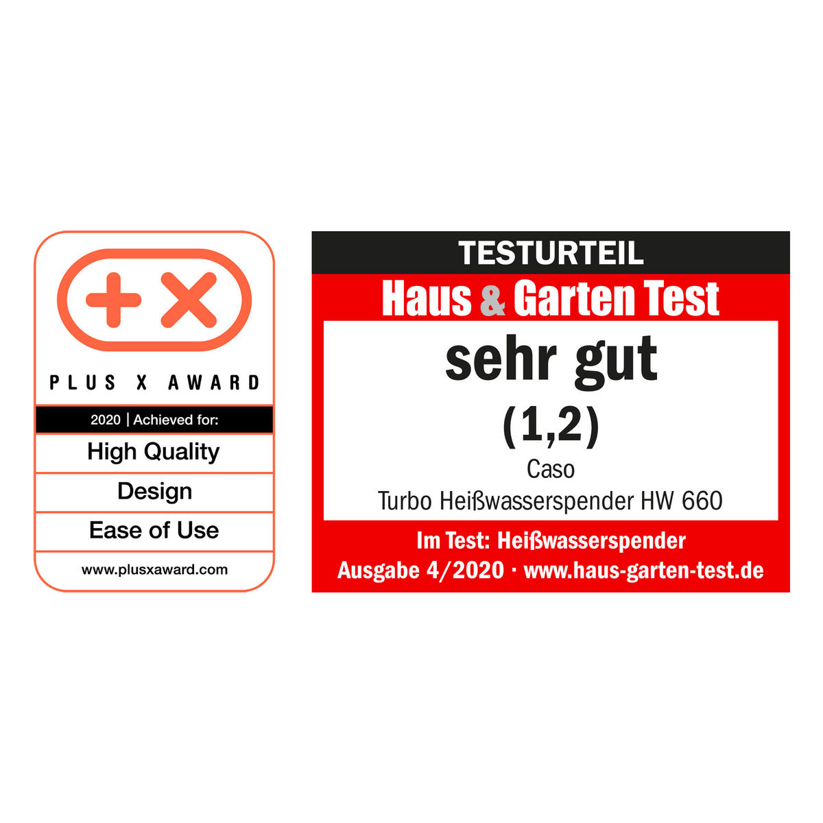 TURBO HEISSWASSERSPENDER HW 660 2,7 L  - Schwarz Hochglanz/Edelstahlfarben, Basics, Kunststoff/Metall (15,5/31,5/25,5cm) - CASO Design
