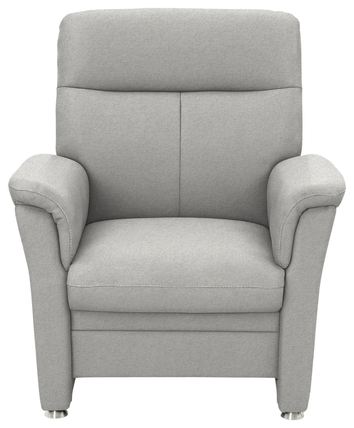 SESSEL in Flachgewebe Ecru  - Ecru/Alufarben, KONVENTIONELL, Textil/Metall (90/100/89cm) - Beldomo Comfort