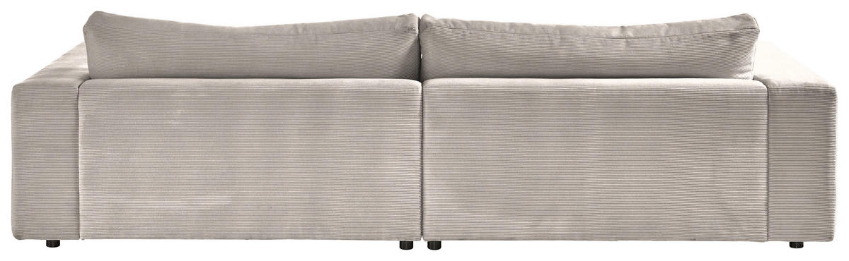 3-SITZER-SOFA in Feincord Beige  - Beige/Schwarz, Design, Kunststoff/Textil (290/86/127cm) - Lomoco