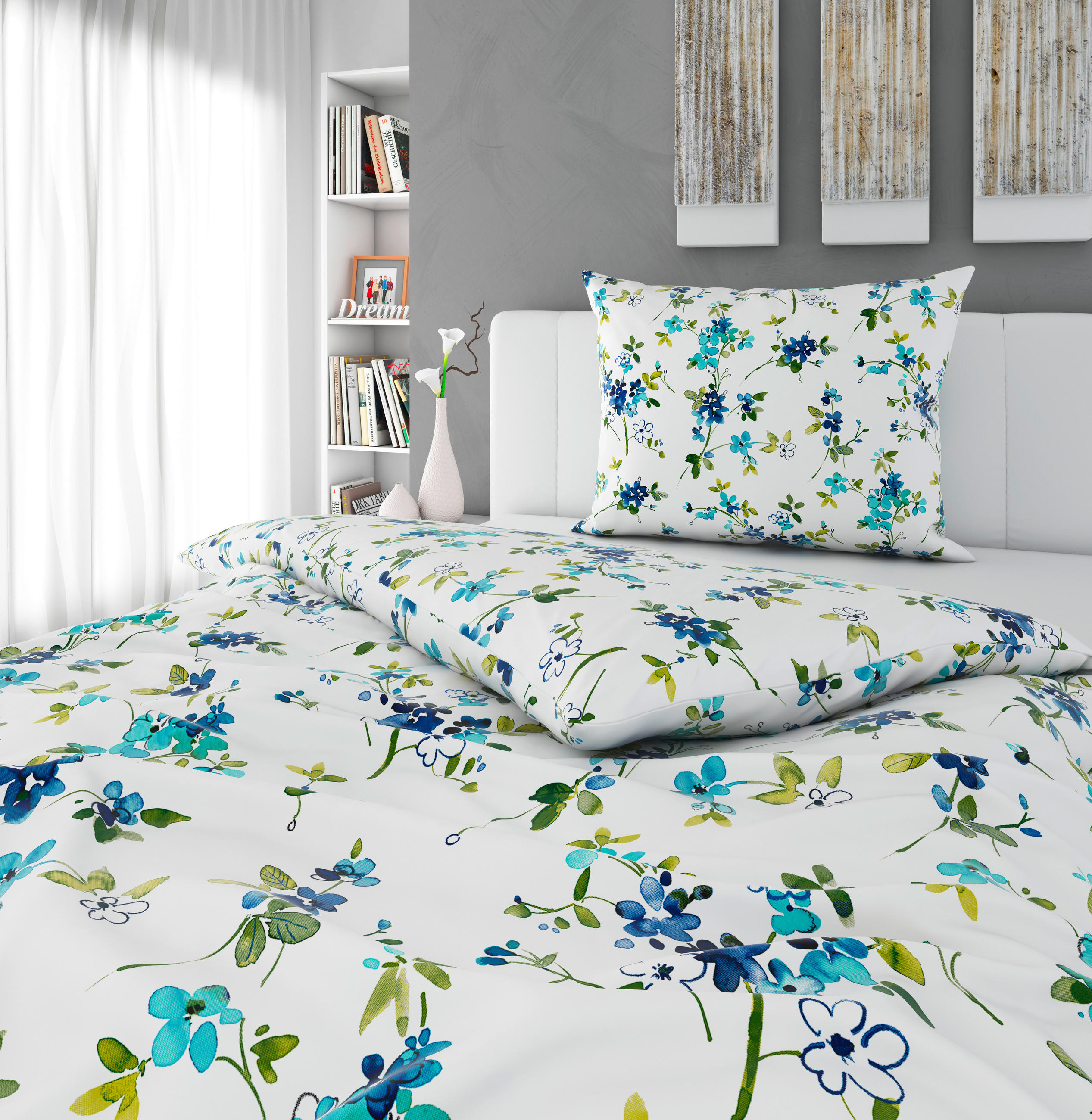 POSTELJINA 140/200 cm  BIBI  - plava, Konvencionalno, tekstil (140/200cm) - Esposa