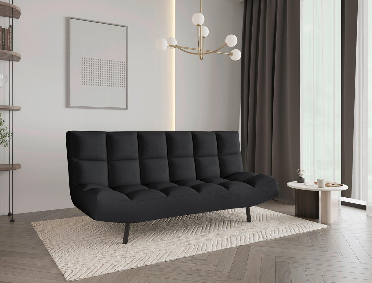 SCHLAFSOFA  in Mikrofaser Anthrazit  - Anthrazit/Schwarz, KONVENTIONELL, Holz/Textil (197/85/92cm) - Carryhome