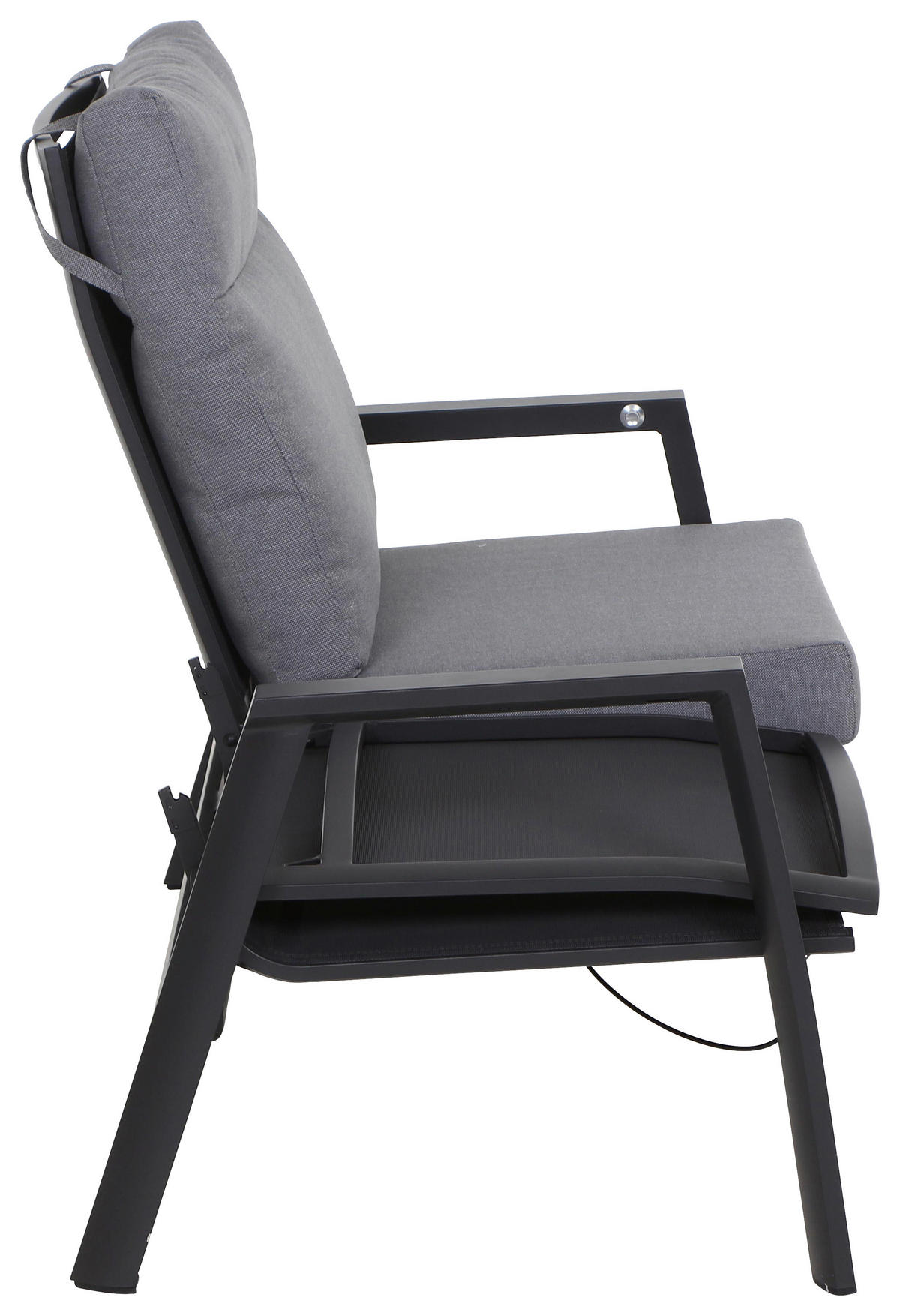 LOUNGESOFA  - Dunkelgrau/Anthrazit, Basics, Kunststoff/Textil (152,5/99/82,5cm) - Siena Garden
