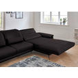 ECKSOFA Rivello in Echtleder Dunkelbraun  328/193 cm  - Dunkelbraun/Schwarz, Design, Leder/Metall (328/193cm) - Dieter Knoll