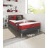 BOXSPRINGBETT 120/200 cm in Grau, Rot - Rot/Alufarben, KONVENTIONELL, Kunststoff/Textil (120/200cm) - Bentley BOXSPRINGBETT 120/200 cm in Grau, Rot - Rot/Alufarben, KONVENTIONELL, Kunststoff/Textil (120/200cm) - Bentley
