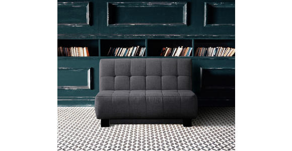 SCHLAFSOFA Grau  - Schwarz/Grau, Design, Textil/Metall (125/92/102cm) - Novel