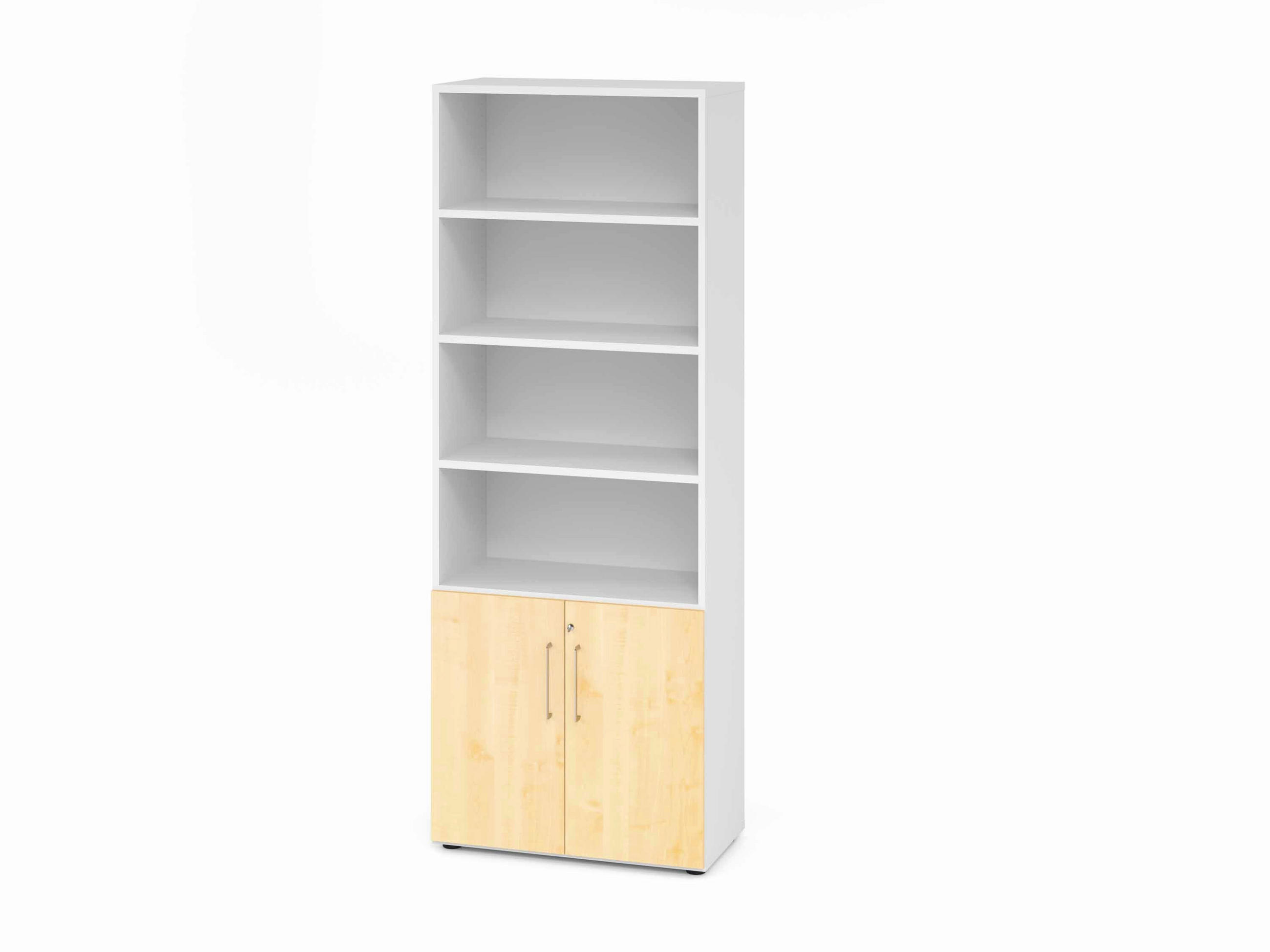 AKTENSCHRANK Weiß, Ahornfarben  - Ahornfarben/Weiß, Basics, Holzwerkstoff (80/215,6/41,7cm) - Venda