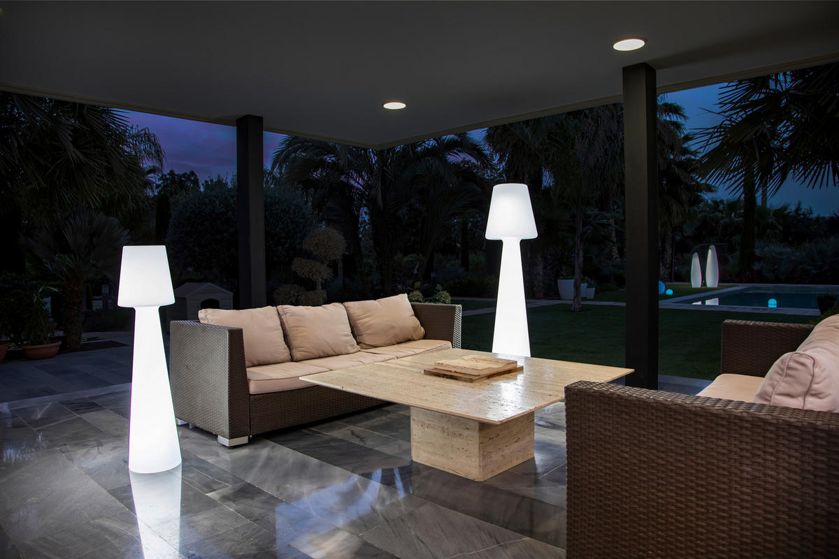 LED-AUßENLEUCHTE Lola 26.5/110/26.5 cm   - Weiß, Design, Kunststoff (26.5/110/26.5cm) - Newgarden