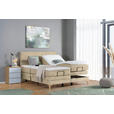 BOXSPRINGBETT 200/200 cm  in Beige  - Eichefarben/Beige, KONVENTIONELL, Holz/Textil (200/200cm) - Voleo