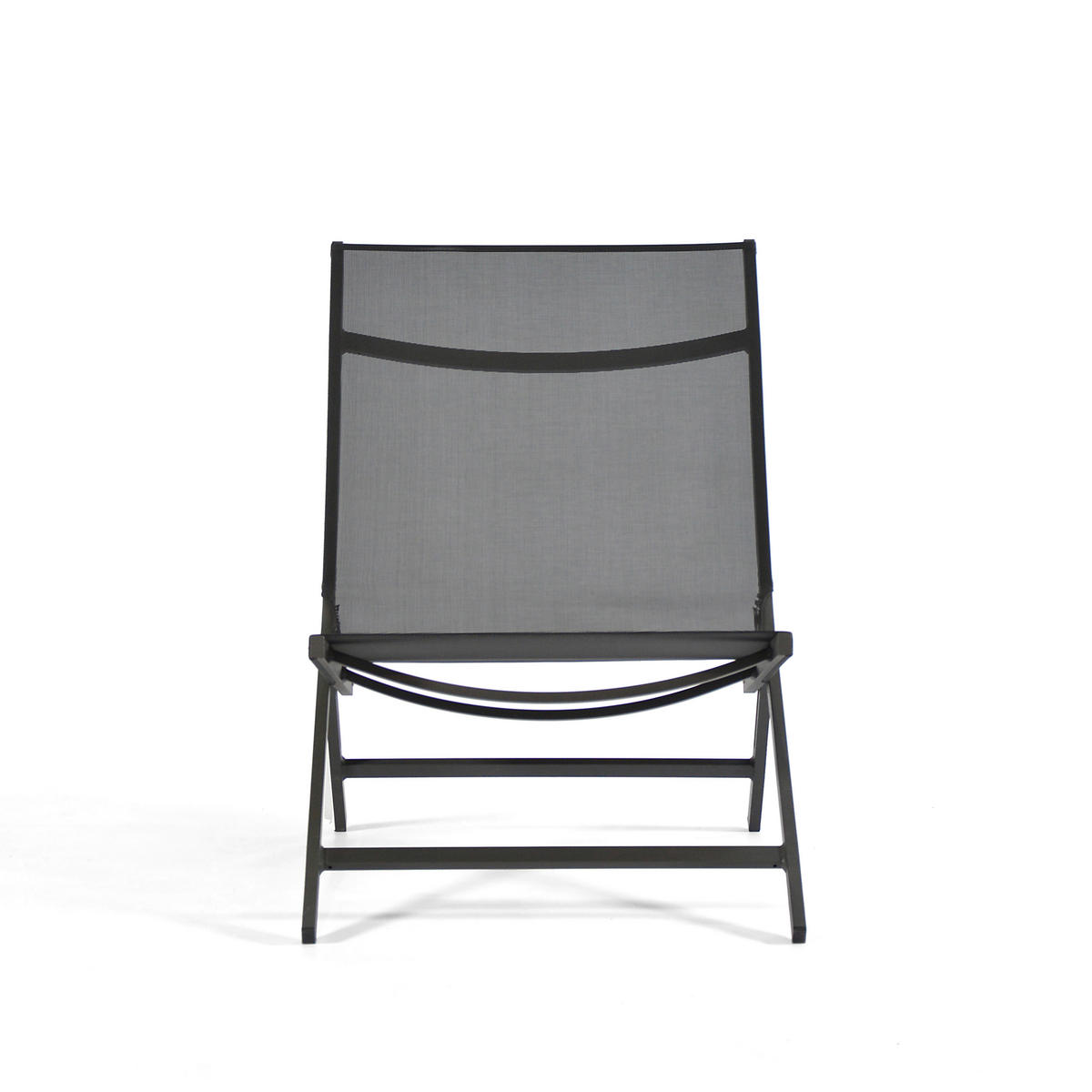 KLAPPSESSEL Netzbespannung Schwarz  - Schwarz, Design, Textil/Metall (80/70/88cm) - Ambia Garden