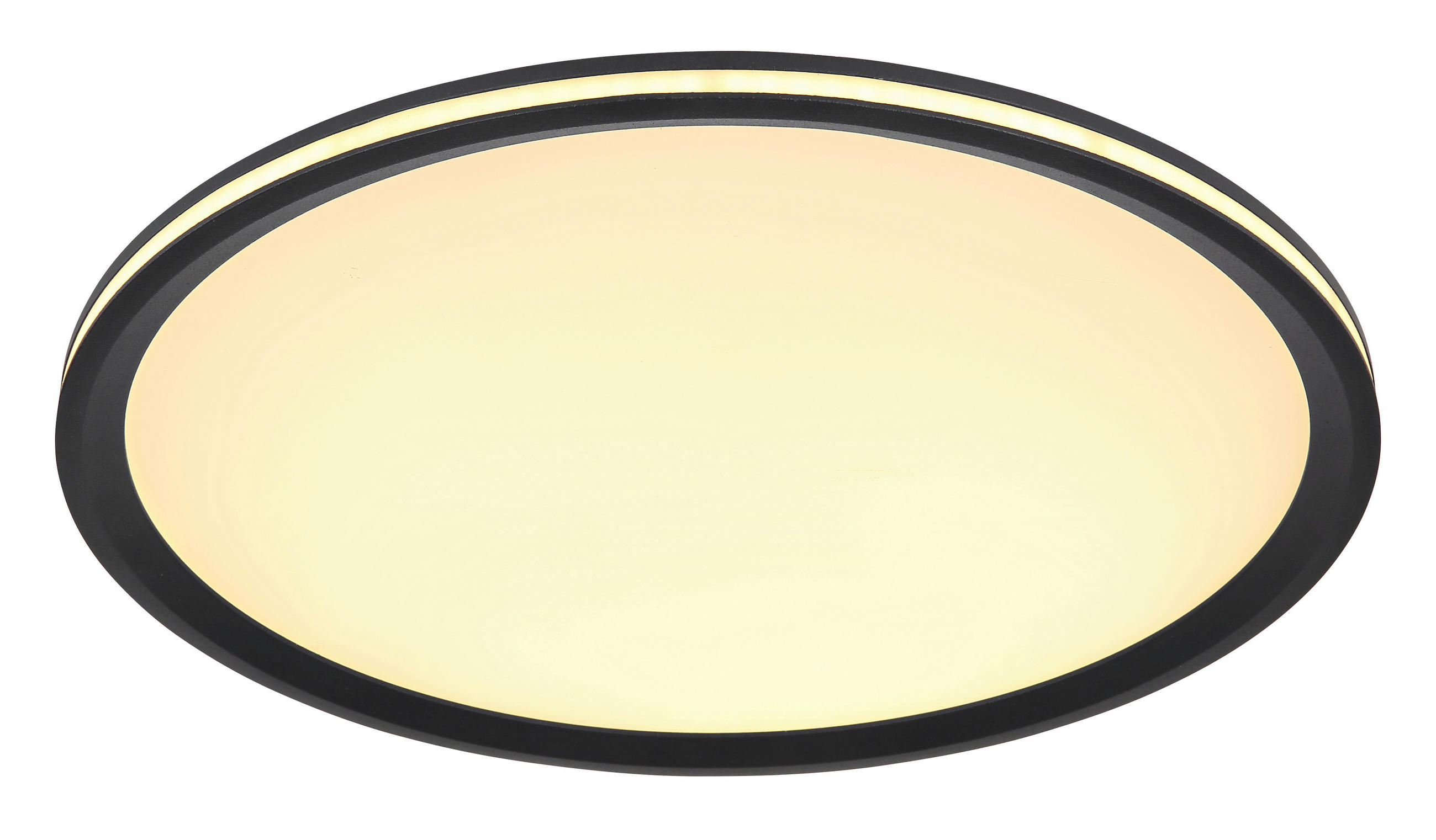 LED-DECKENLEUCHTE 40/5 cm   - Opal/Schwarz, Design, Kunststoff/Metall (40/5cm) - Globo