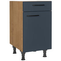 SCHUBKASTENUNTERSCHRANK 45/87/56 cm  in Blau, Eichefarben  - Blau/Eichefarben, MODERN, Holzwerkstoff/Metall (45/87/56cm) - Nobilia