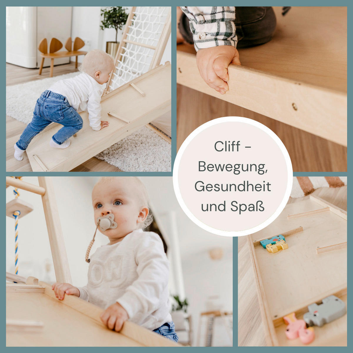 KLETTERGERÜST ZUBEHÖR - Birkefarben, Basics, Holz (112/40/7cm) - CLIFF