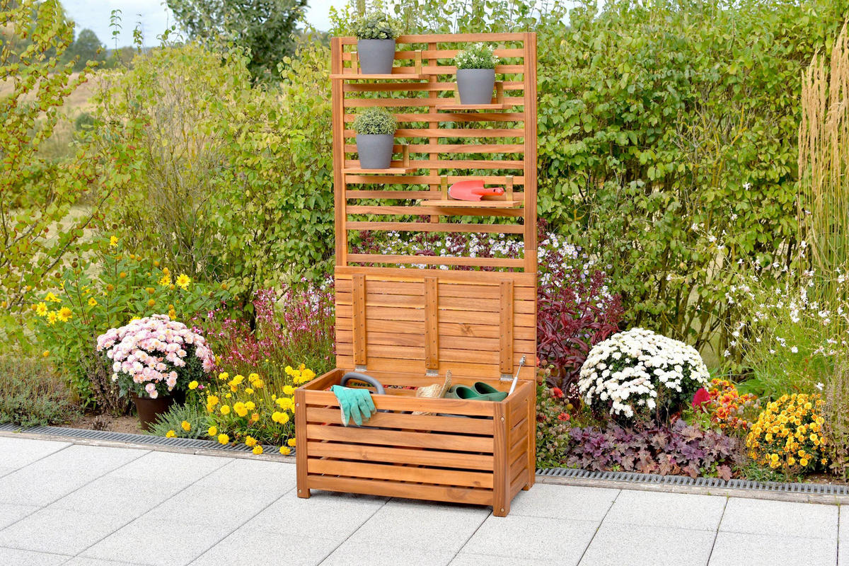 SICHTSCHUTZ - Akaziefarben, KONVENTIONELL, Holz (80/170/45cm) - Gardenson