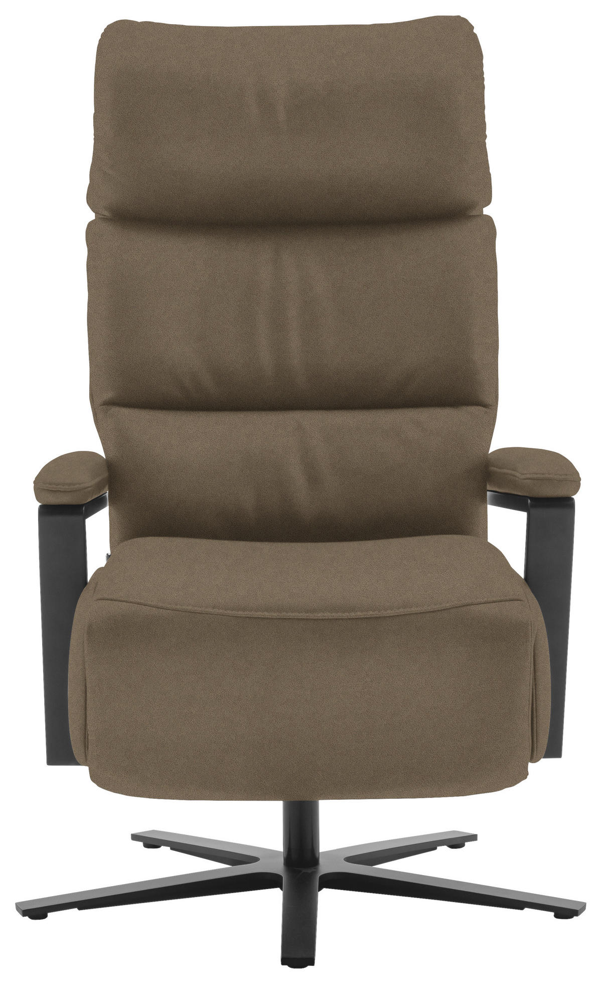 FERNSEHSESSEL  mit Relaxfunktion Echtleder Hellbraun  - Hellbraun/Schwarz, Design, Leder/Metall (74/111/85cm) - Schöner Wohnen