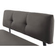 SITZBANK 180/86/60 cm  in Schwarz, Dunkelgrau  - Dunkelgrau/Schwarz, MODERN, Textil/Metall (180/86/60cm) - Cantus