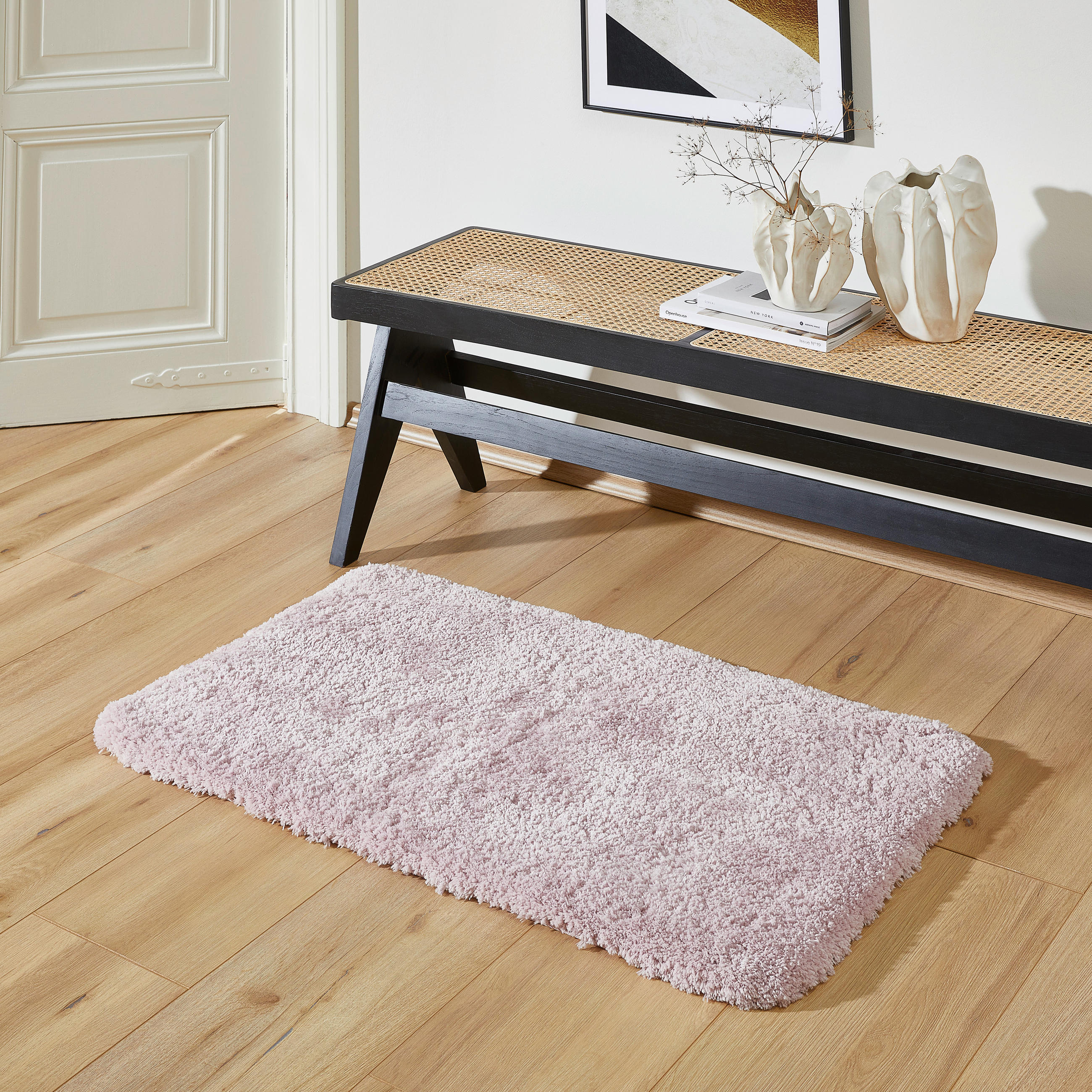 HOCHFLORTEPPICH 60/110 cm Rosa  - Rosa, KONVENTIONELL, Kunststoff/Textil (60/110cm) - Boxxx
