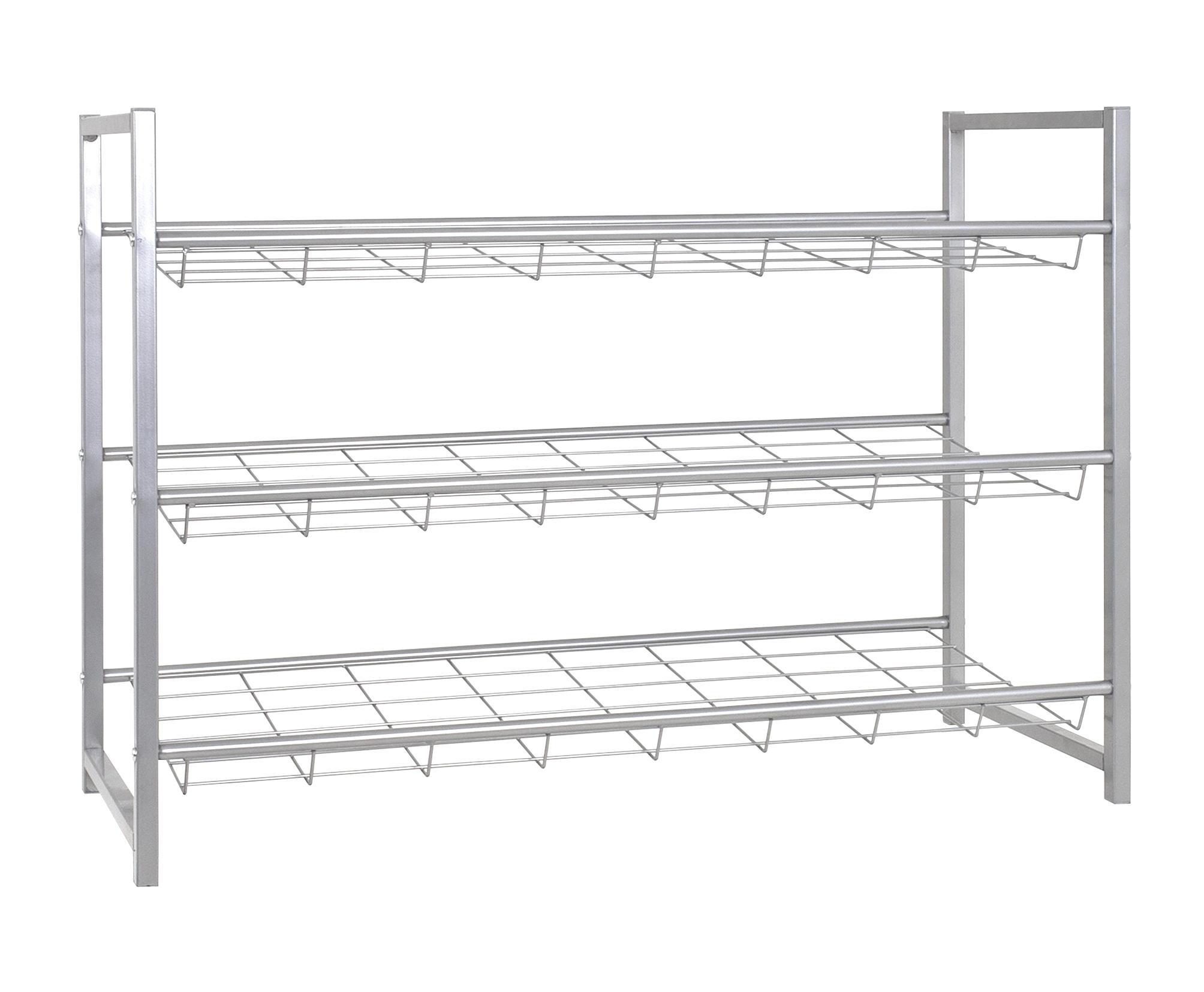 Schuhregal Boots 3 Ablagen 12 Paar Alufarben H: 60 cm