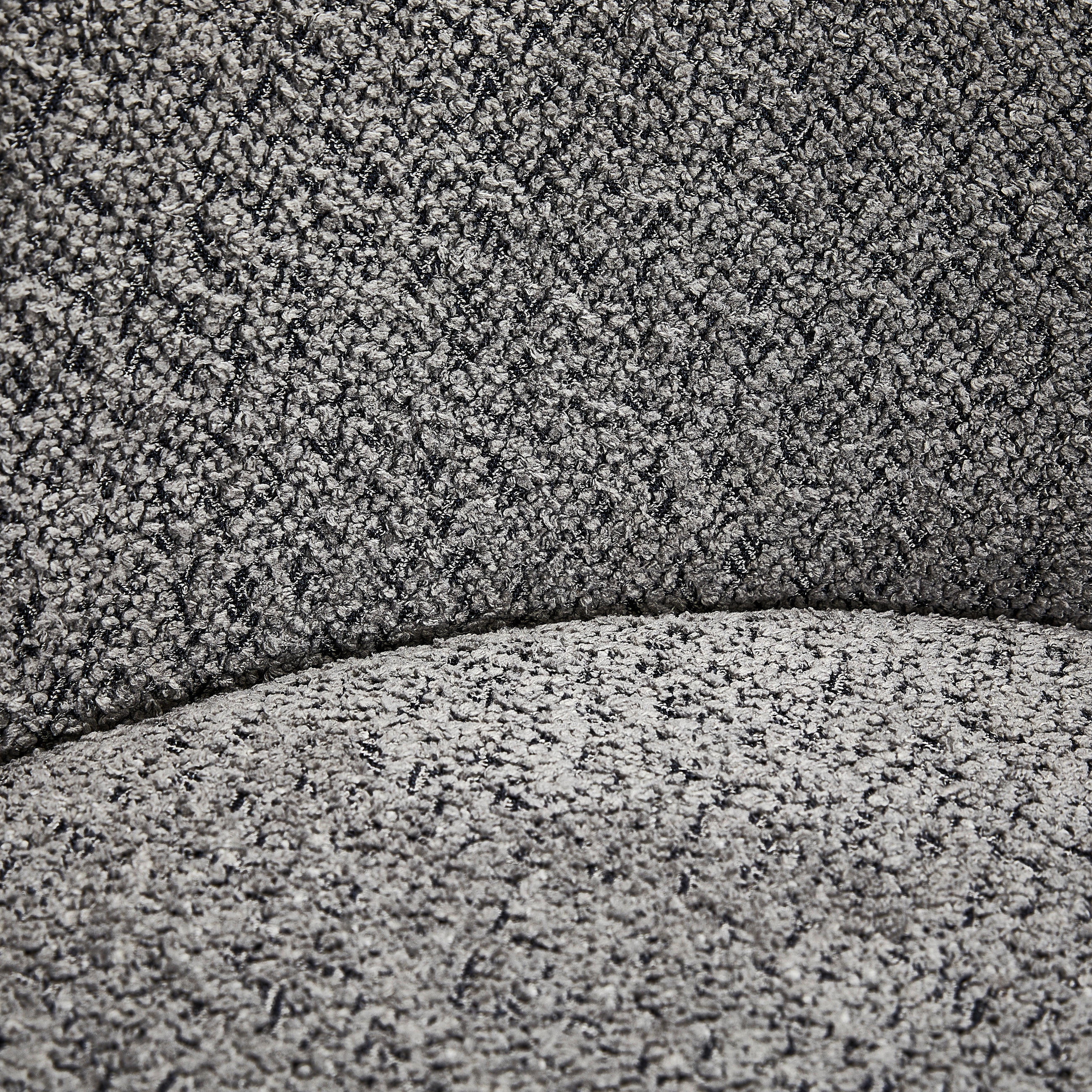 ARMLEHNSTUHL  in Eisen Bouclé  - Schwarz/Grau, Design, Textil/Metall (53/78/61cm) - Hom`in