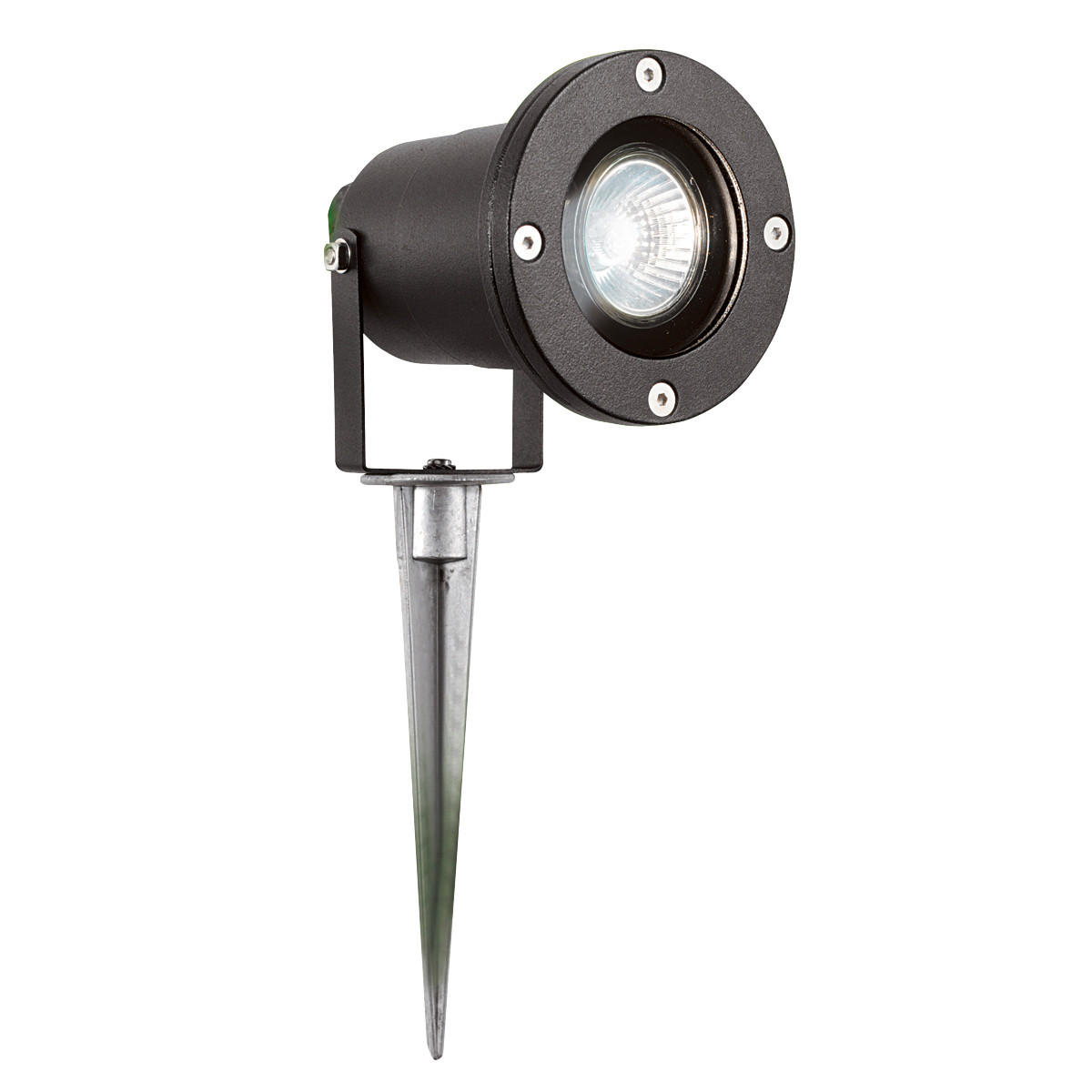 LED-AUßENLEUCHTE Spikey Outdoor 10/29/13 cm   - Schwarz, Basics, Glas/Metall (10/29/13cm) - Searchlight